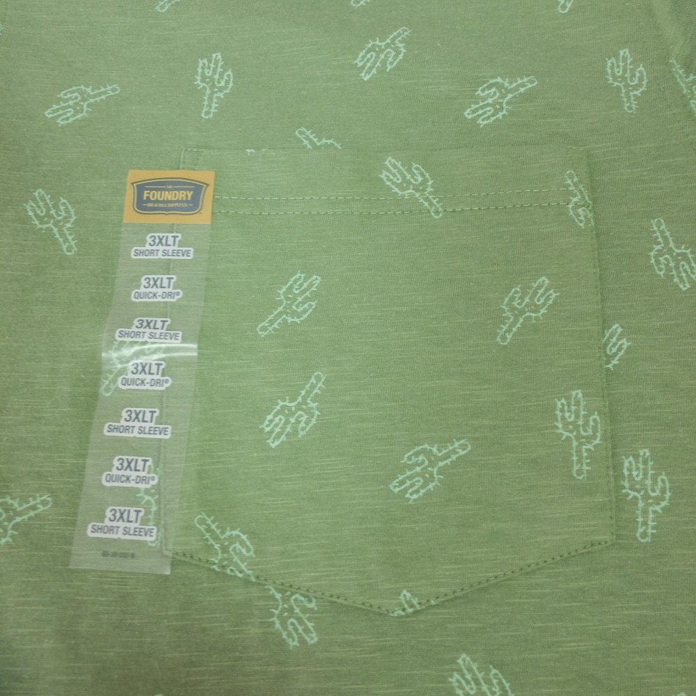 Light Green Cactus Quick-Dri Polo Tee Shirt 3XLT - Picture 4 of 7